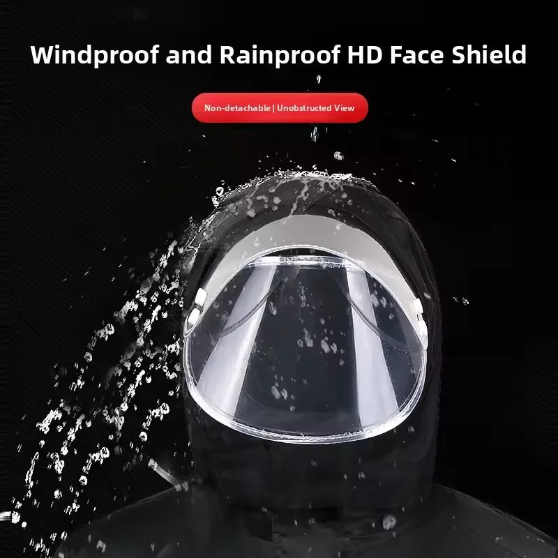 Men's Raincoat and Rain Pants Set Two-Piece Long Full-Length Rainproof Raincoat for Electric Motorcycles Delivery Rides