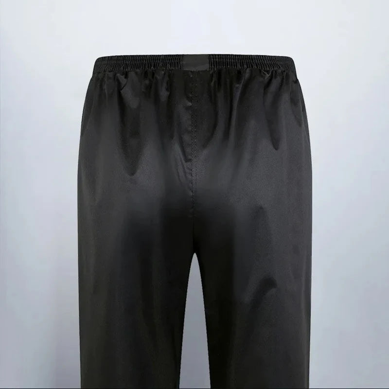 Men's Raincoat and Rain Pants Set Two-Piece Long Full-Length Rainproof Raincoat for Electric Motorcycles Delivery Rides