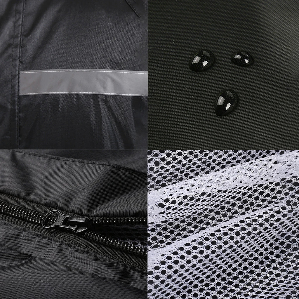 Men's Raincoat and Rain Pants Set Two-Piece Long Full-Length Rainproof Raincoat for Electric Motorcycles Delivery Rides