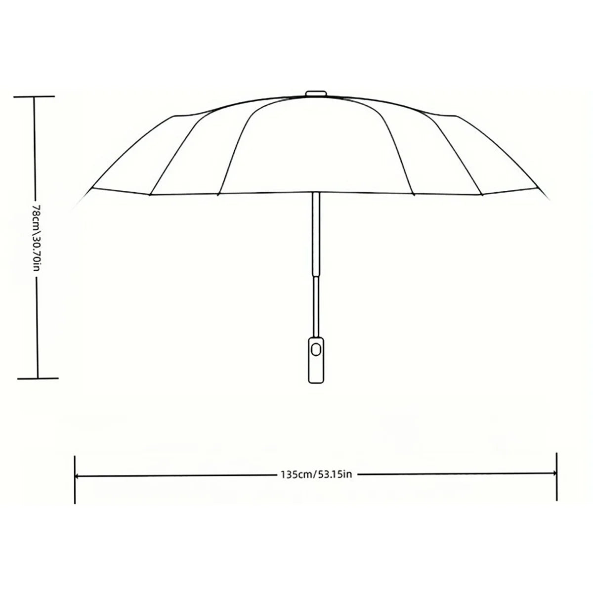 Large size super large umbrella for men and women, three-person double-use umbrella for sun and rain, strengthening, student fol