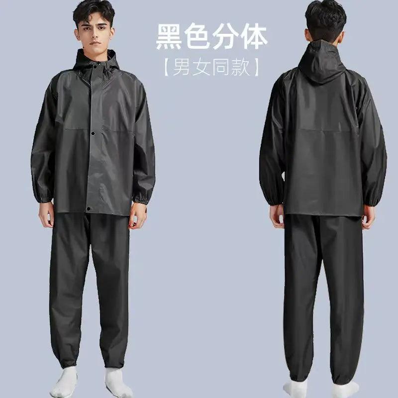 One-piece Hooded Waterproof Moto Riding Raincoat Rider Raincoat Men Women Split Type Outdoor Dustproof Lightweight Work Clothes