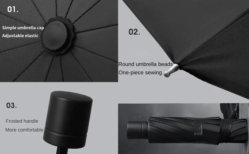 130cm/51.18 Inch High-quality Ten-bone Umbrella, Reinforced Umbrella Frame, Strong Waterproof Windproof, Manual Large Umbrella