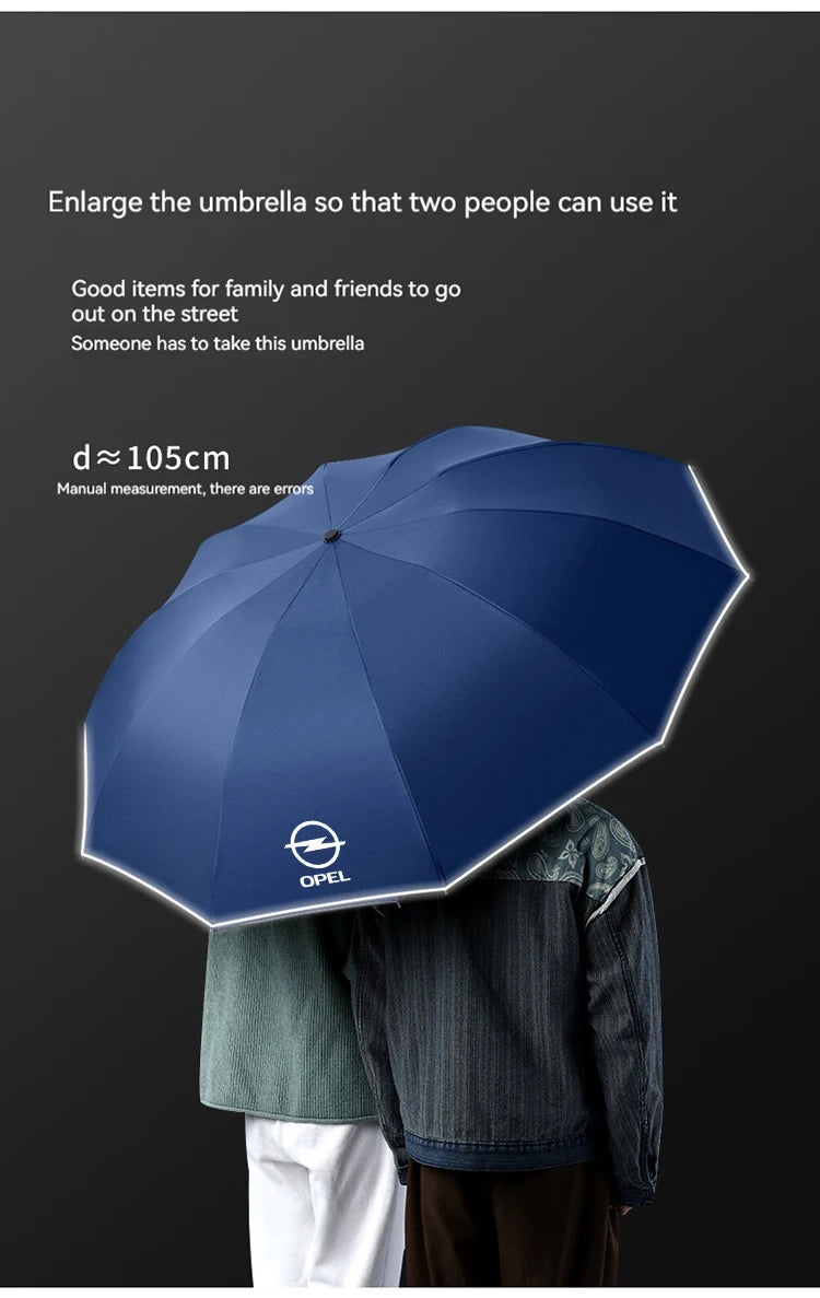 Opel Astra Corsa Grandland Insignia Mokka Vectra Tigra Vivaro Zafira Combo Delica Car Automatic Folding Sun Umbrella Sunshade