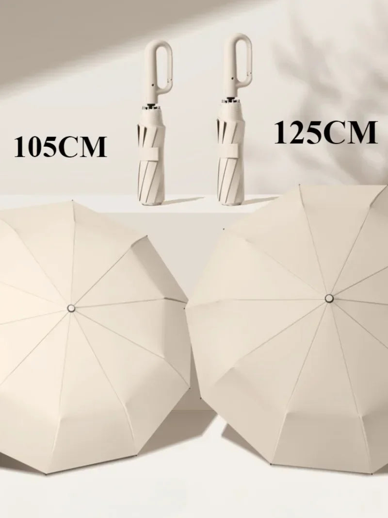 Strong Windproof Automatic Umbrella Sunshade UV Protection Folding Men's Umbrella Buckle Rain Large Parasol for Women