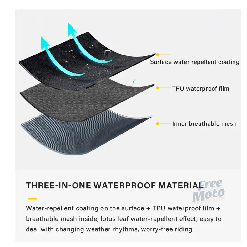 SULAITE Motorcycle Raincoat Suits Men Waterproof Rain Gear Rain Jacket Reflective Work Rain Coats Lightweight Hiking Rainsuit