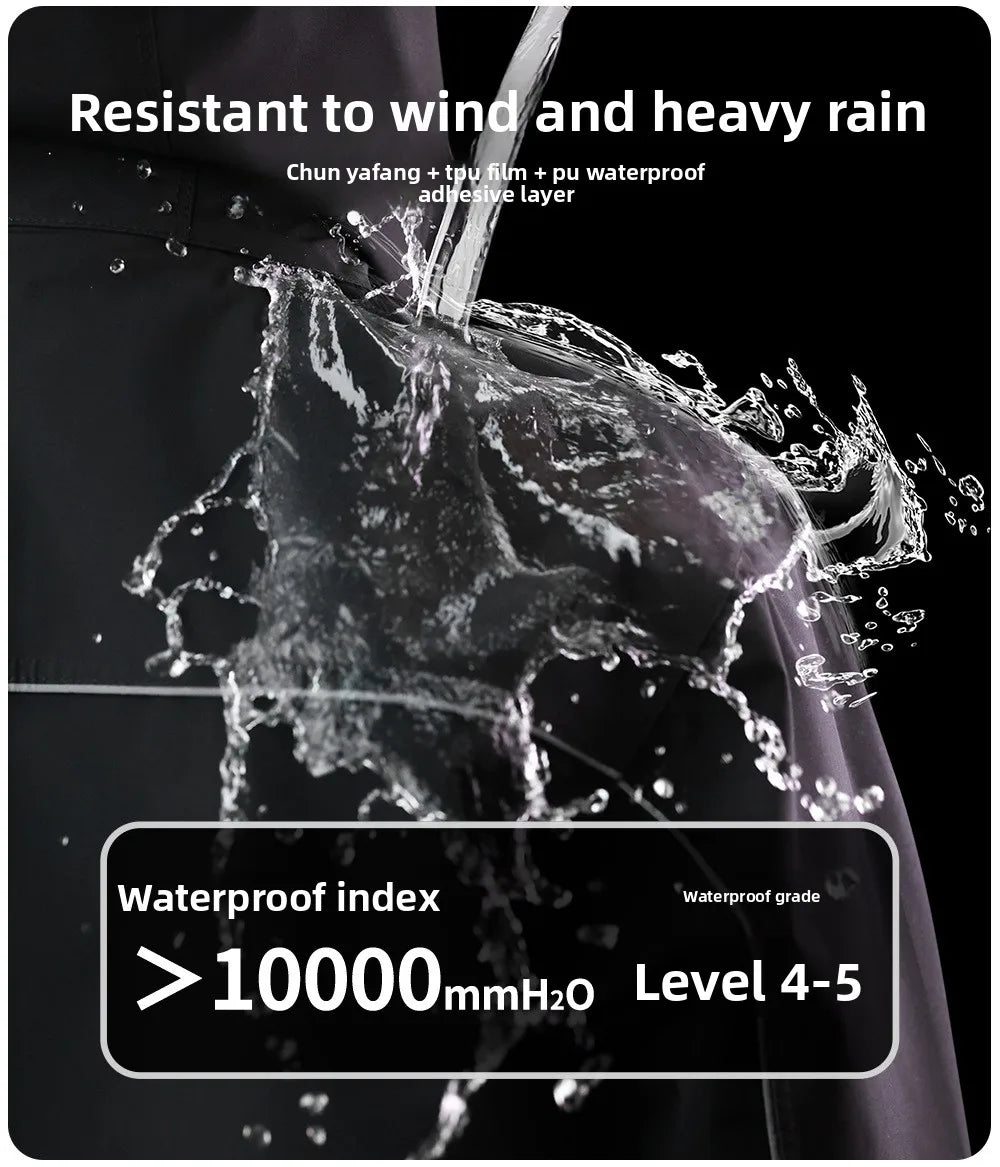 WOSAWE Motorcycle Raincoat Suit Moto Rider Split Waterproof Jacket Rain Pants E-bike Hiking Fishing Camping Foldable Rainwear