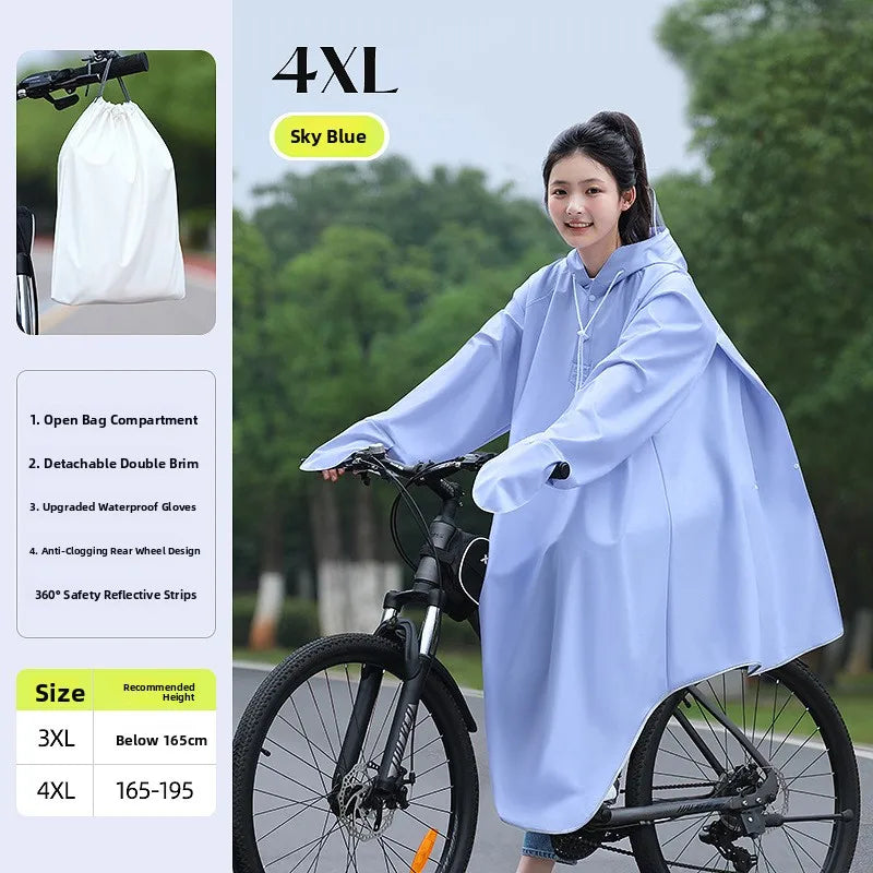 Youthful Bicycle Raincoat for School Riding Mountain Bike Road Outdoor Cycling ex High School Students Special Use
