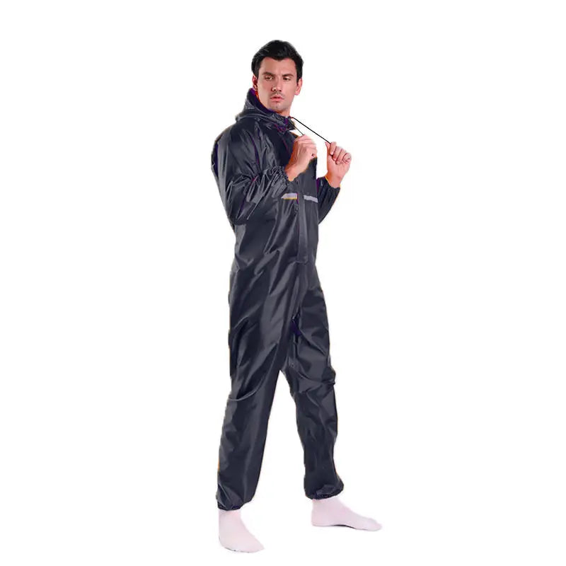Dustproof One-Piece Overalls for Men, Hooded Raincoat, Waterproof, Anti-Static, Dust-Free, Protective Clothing