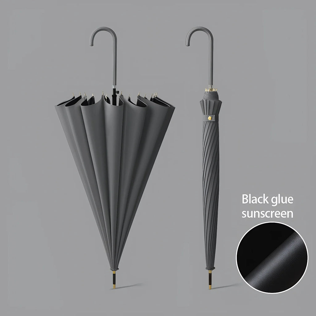 Japanese Style Windproof 16 Bone Umbrella Universal Large Handle Umbrella Long Handle Umbrella Dual-use Straight Pole Umbrella