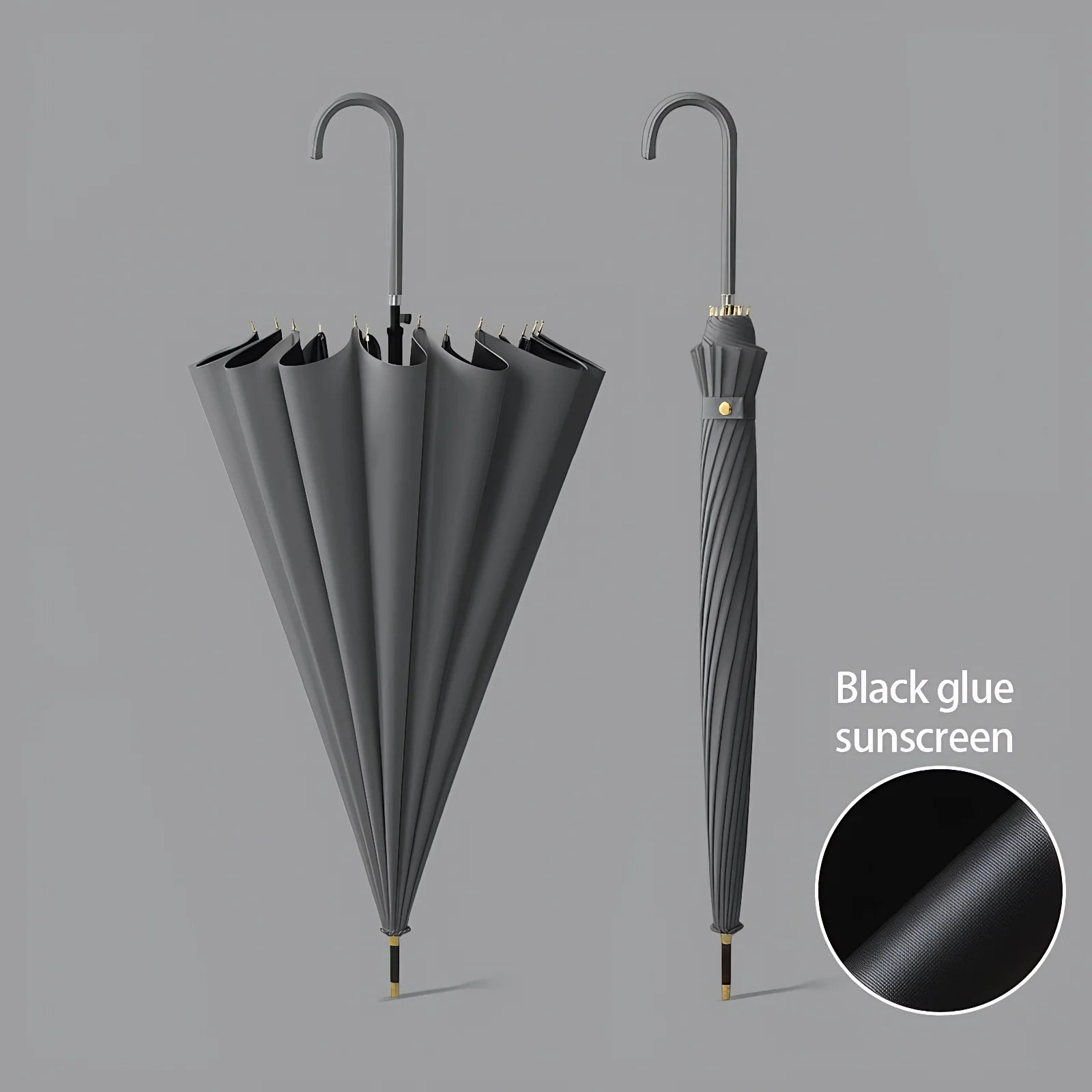 Japanese Style Windproof 16 Bone Umbrella Universal Large Handle Umbrella Long Handle Umbrella Dual-use Straight Pole Umbrella