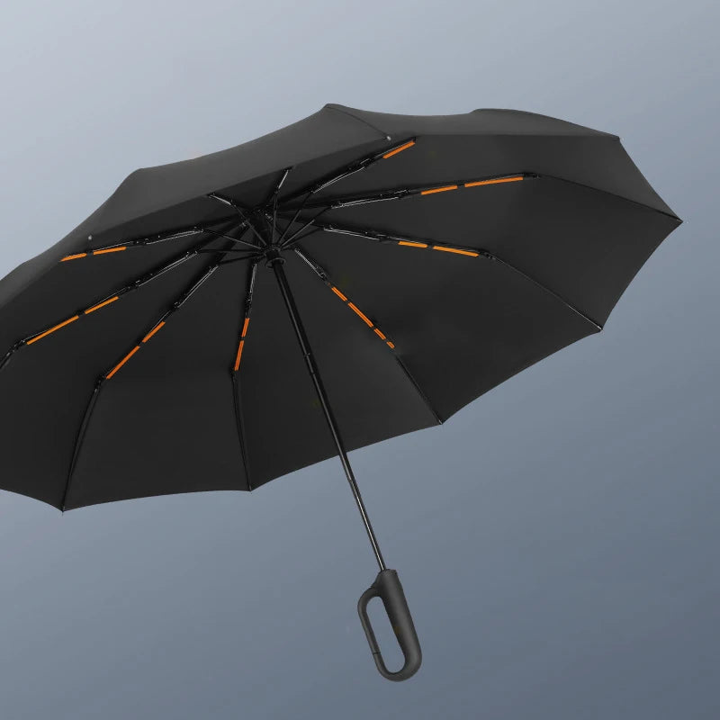 Ring Buckle Design 20 Rib Fully Automatic Umbrella for Men Folding Extra Large Strong Strong Women's Sunshade Double Umbrella