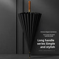 Umbrella Automatic Large Double 16 Bone Solid Wood Handle Men's Umbrella Retro Thick Long Handle Umbrella Shangyu Umbrella