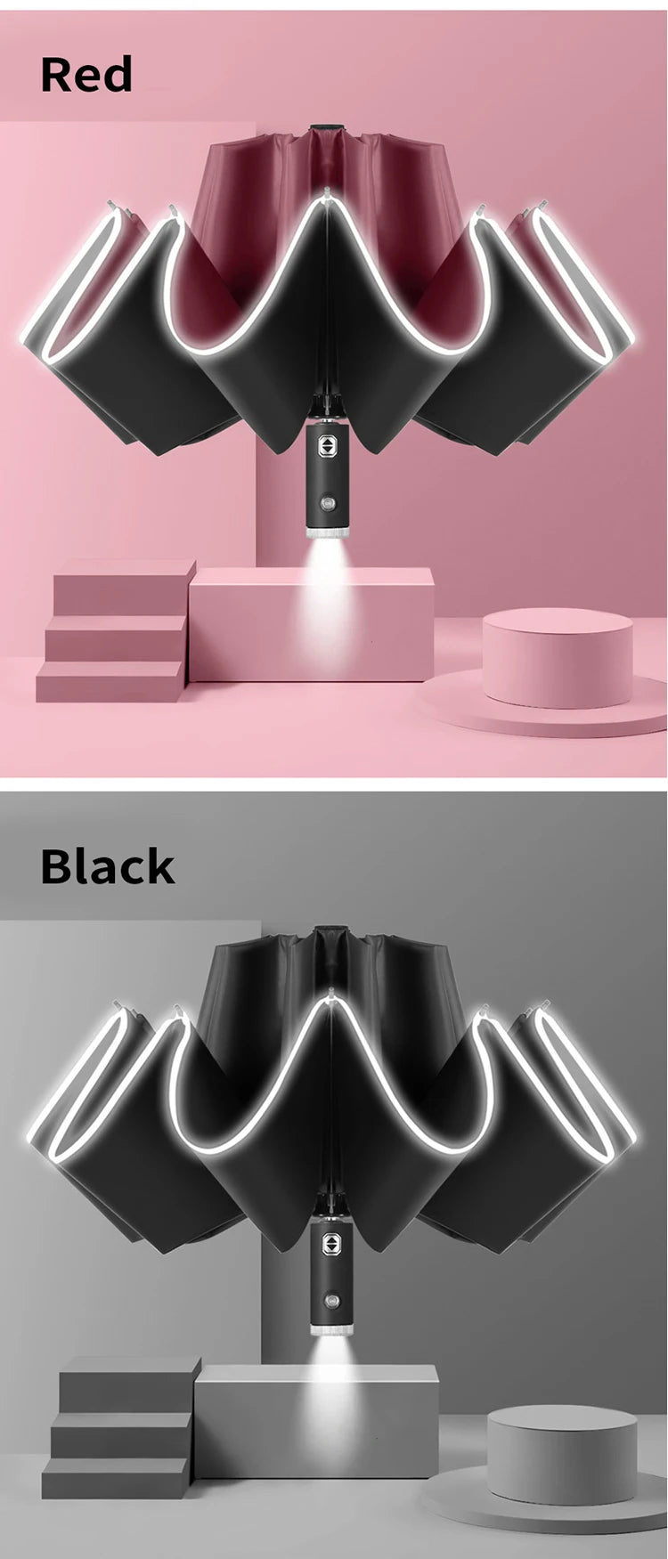 Car Automatic Folding Windproof UV Sunshade Umbrella Mercedes Benz A B C E V S Class CLA CLS ML SLK Vito A45 C63 GLA GLC GLK GLS