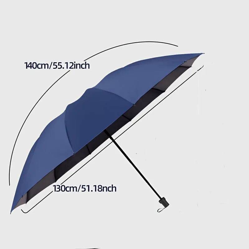 Super Large 130CM Business Folding Men Umbrella, Windproof Strong, Waterproof Sunproof Sunshade Uv Big Umbrellas