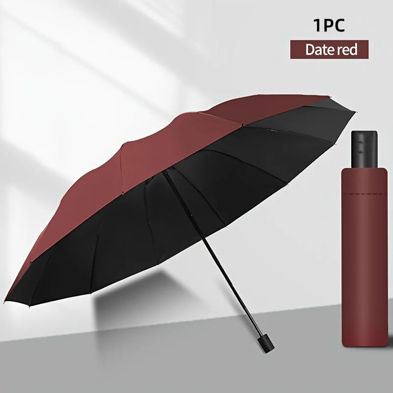 Super Large 130CM Business Folding Men Umbrella, Windproof Strong, Waterproof Sunproof Sunshade Uv Big Umbrellas