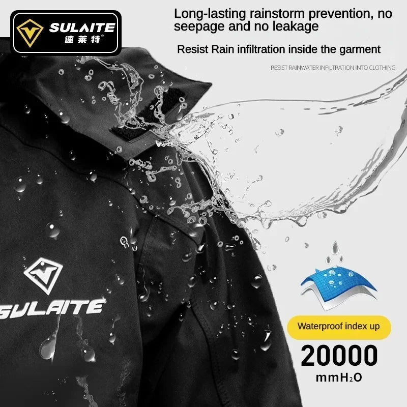 Split Waterproof Motorcycle Riding Rain Suit for Men & Women Outdoor Dirt biker Scooter/Bike Racing Jacket & Pants Set Raincoat