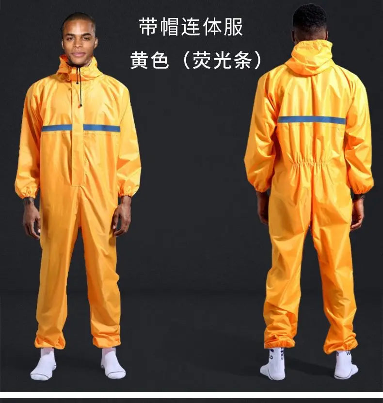 One-piece Hooded Waterproof Moto Riding Raincoat Rider Raincoat Men Women Split Type Outdoor Dustproof Lightweight Work Clothes