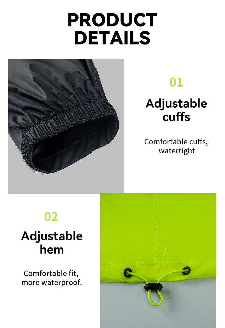 Star Field Knight Motorcycle Riding Raincoat Set Raincoat Rainpants Split Men And Women's Thin Reflective Waterproof Clothing