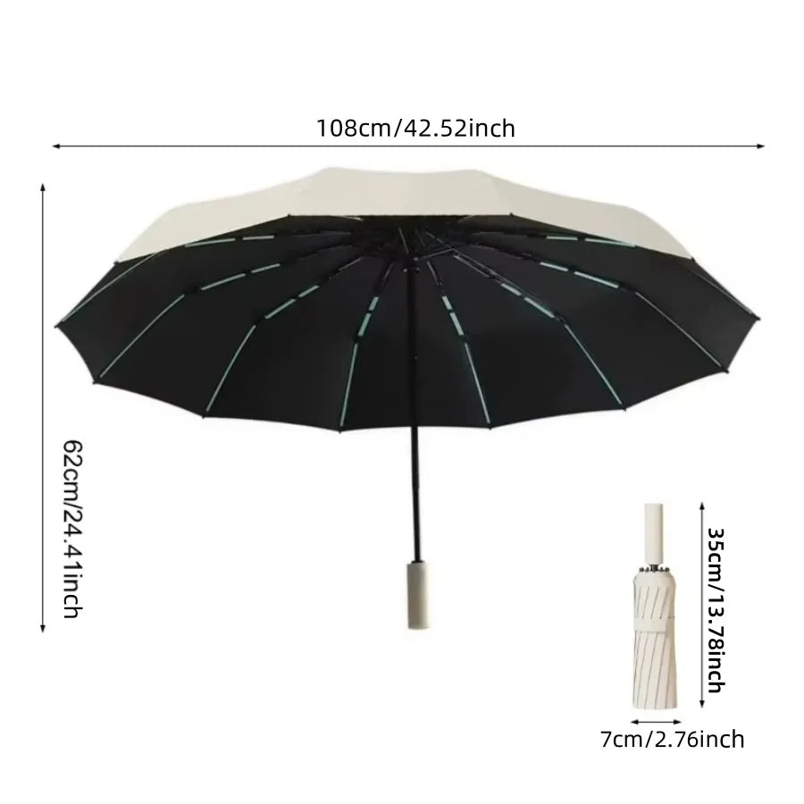 Super Strong 60Bone Windproof Folding Umbrella Telescopic Umbrella Large Automatic Waterproof Anti-storm Sunproof Uv Umbrella