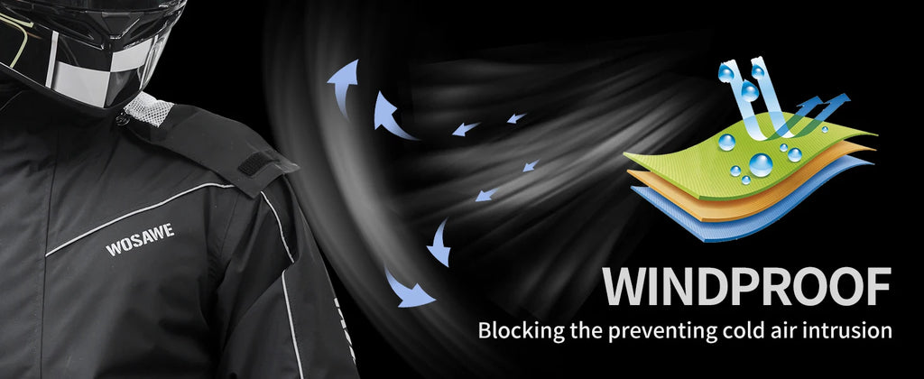 WOSAWE Motorcycle Raincoat Men Women Waterproof Motorcycle Rider Raincoat Moto Raincoat Jacket Biker Raincoat