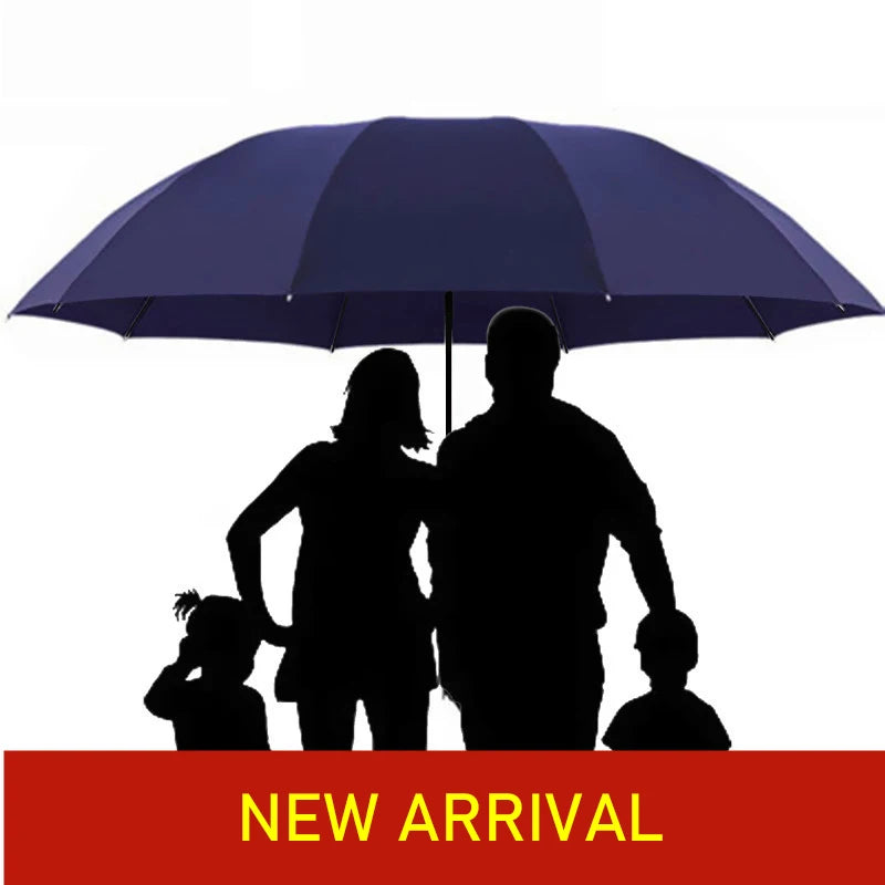 Enlarge Durable 130CM Steel Frame Umbrella Water-Resistant Pongee Canopy UPF50+ Sun Protection Manual Open Dual-Use for Travel
