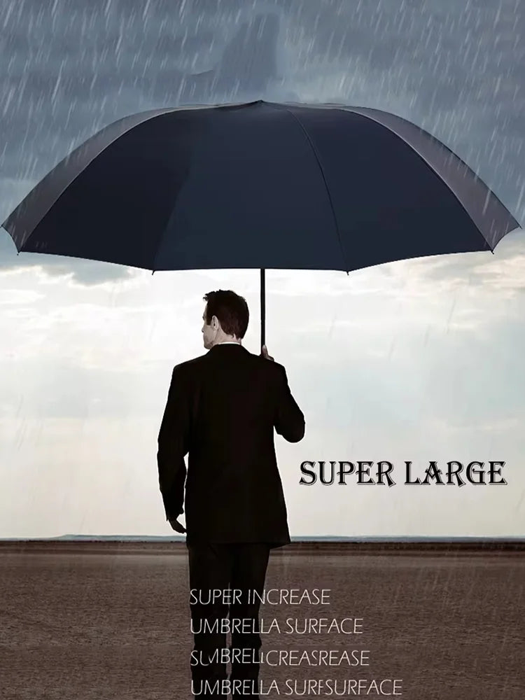 Enlarge Durable 130CM Steel Frame Umbrella Water-Resistant Pongee Canopy UPF50+ Sun Protection Manual Open Dual-Use for Travel