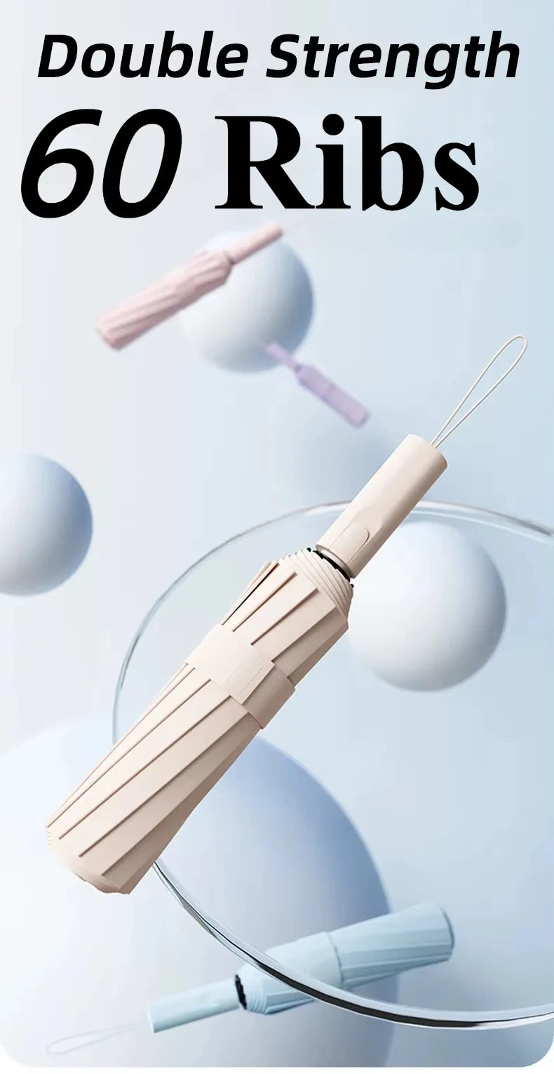 Super Strong Windproof Automatic Umbrella for Men and Women, 72 Bone, Large Rainproof, Sun UV Protection, Folding Rain Umbrellas