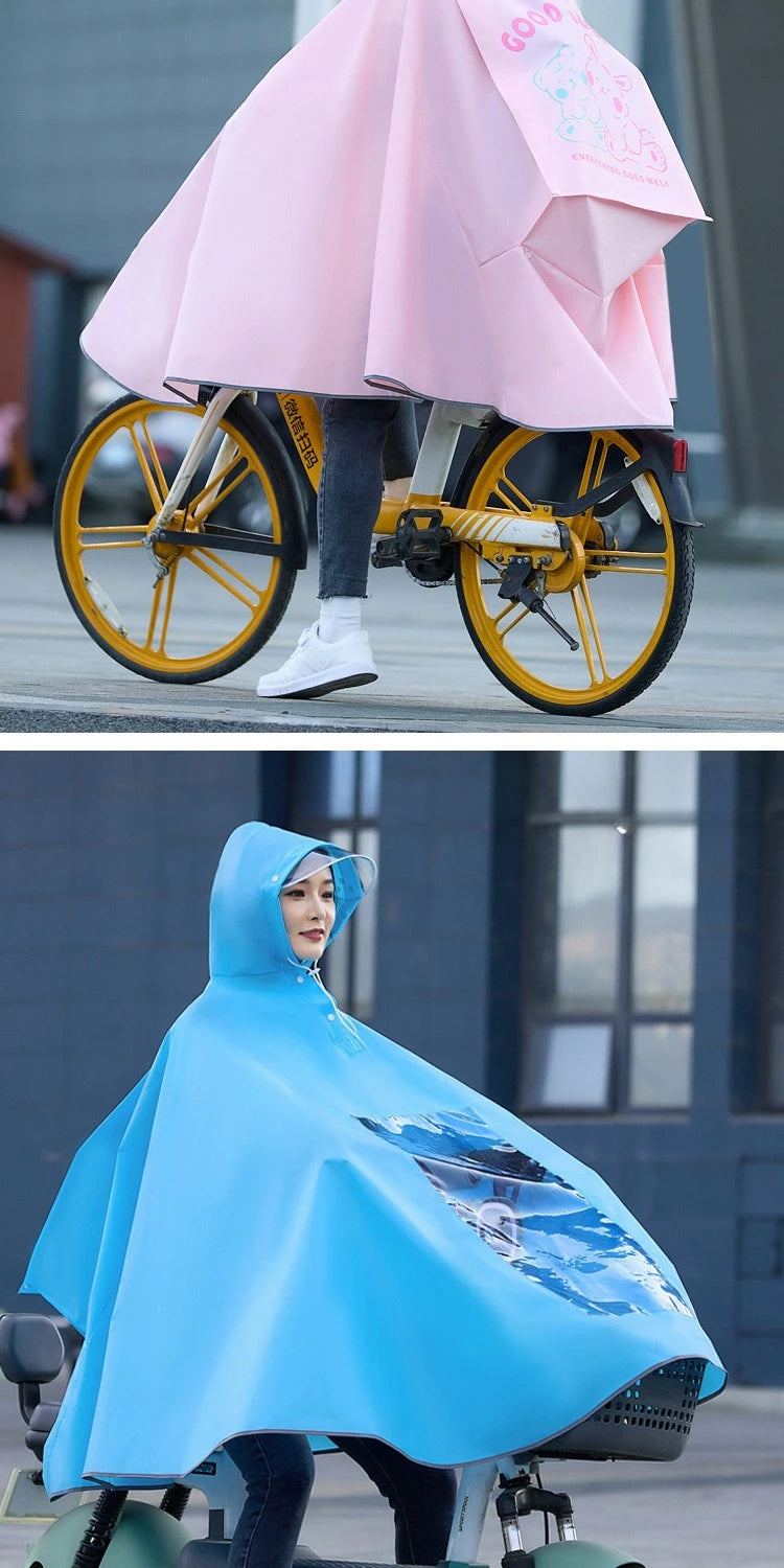 Men'S And Women'S Single Long Full Body Raincoat For Rainstorm Prevention Bicycle Electric Battery Car Raincoat