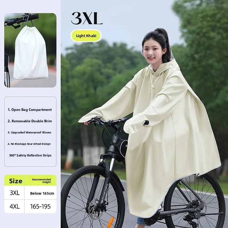 Youthful Bicycle Raincoat for School Riding Mountain Bike Road Outdoor Cycling ex High School Students Special Use