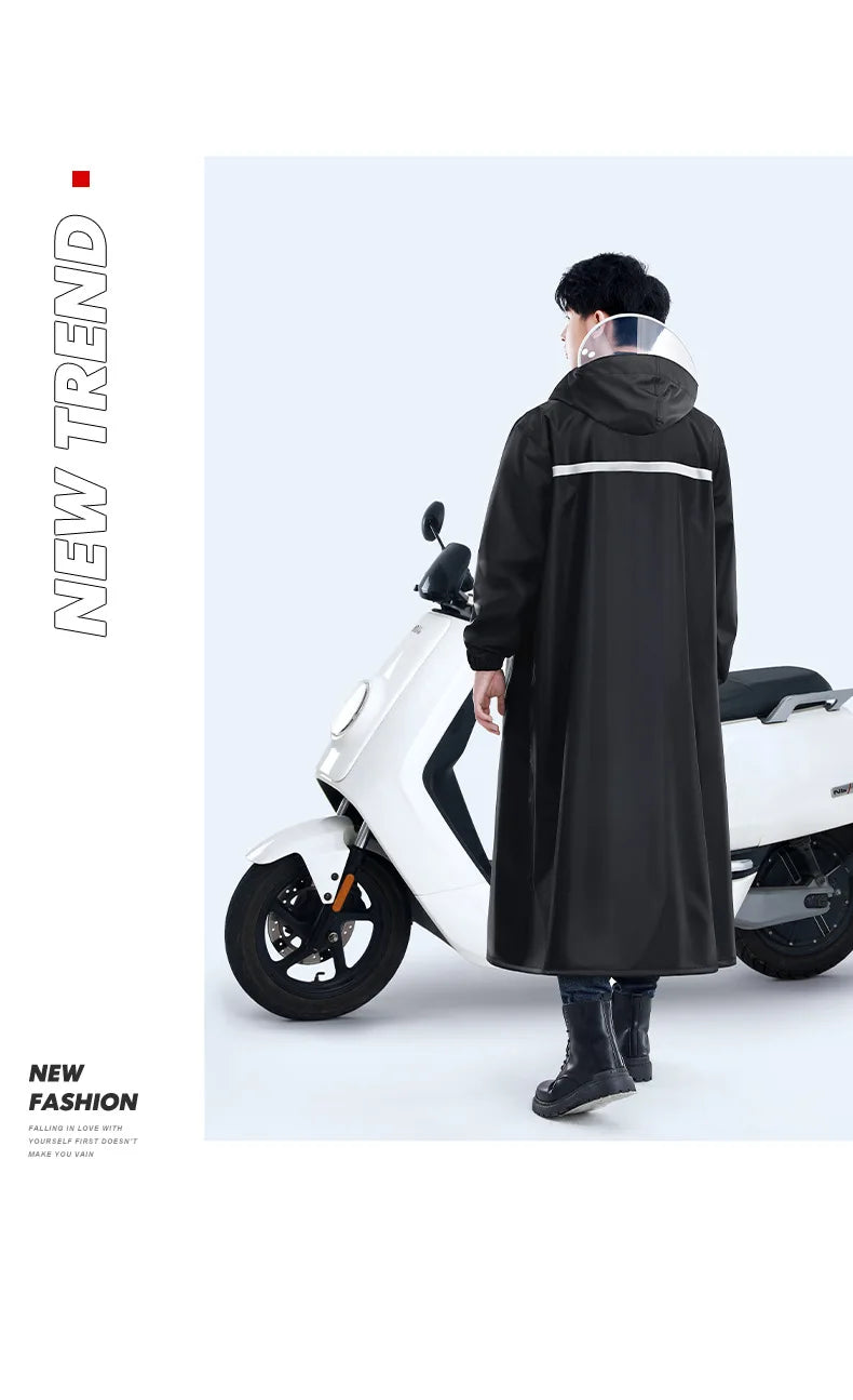 Long raincoat full body rainstorm proof outdoor men's single woman adult raincoat electric motorcycle poncho