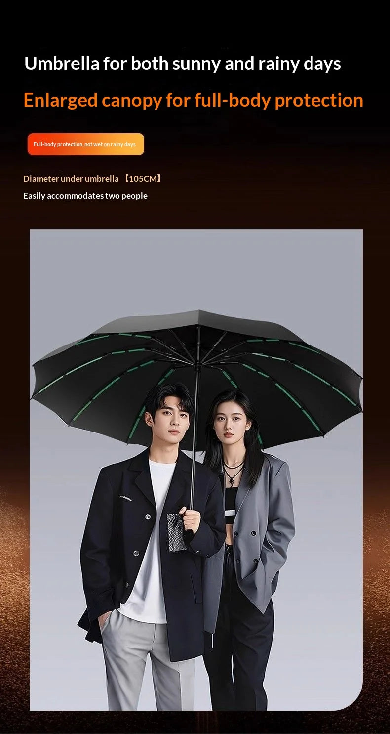 Cyber style fully automatic umbrella,extra large and reinforced,wind-resistant, UV-proof, suitable for both sunny and rainy days