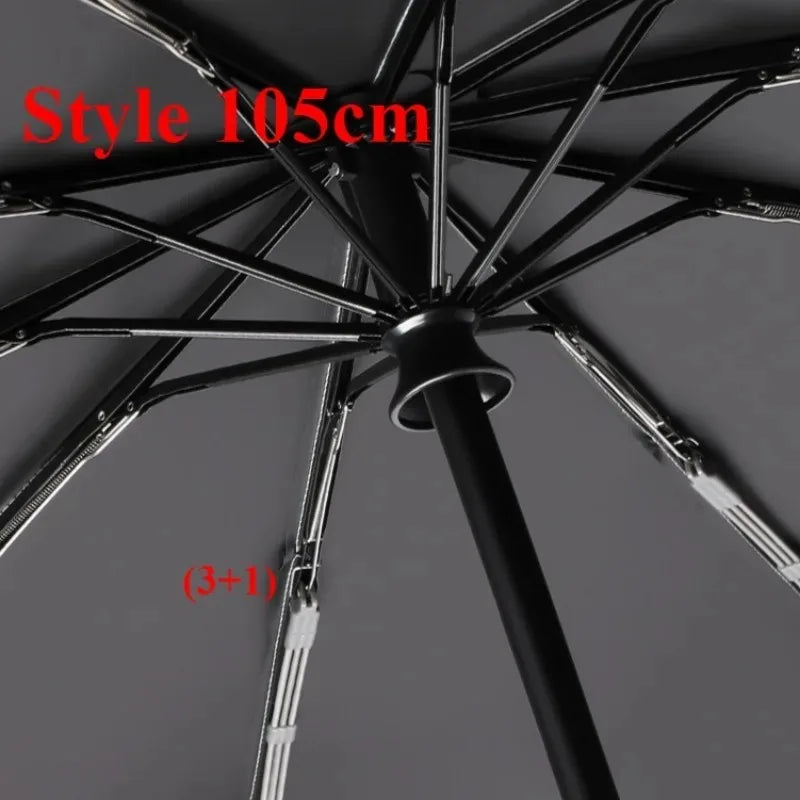 Strong Windproof Automatic Umbrella Sunshade UV Protection Folding Men's Umbrella Buckle Rain Large Parasol for Women