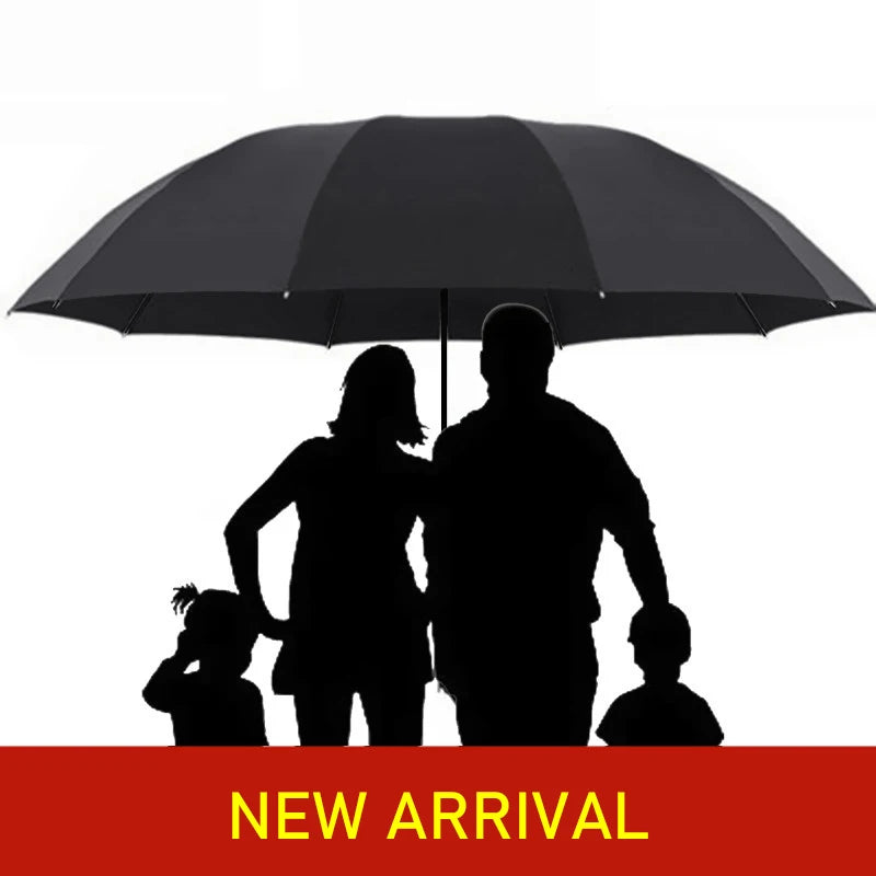 Enlarge Durable 130CM Steel Frame Umbrella Water-Resistant Pongee Canopy UPF50+ Sun Protection Manual Open Dual-Use for Travel