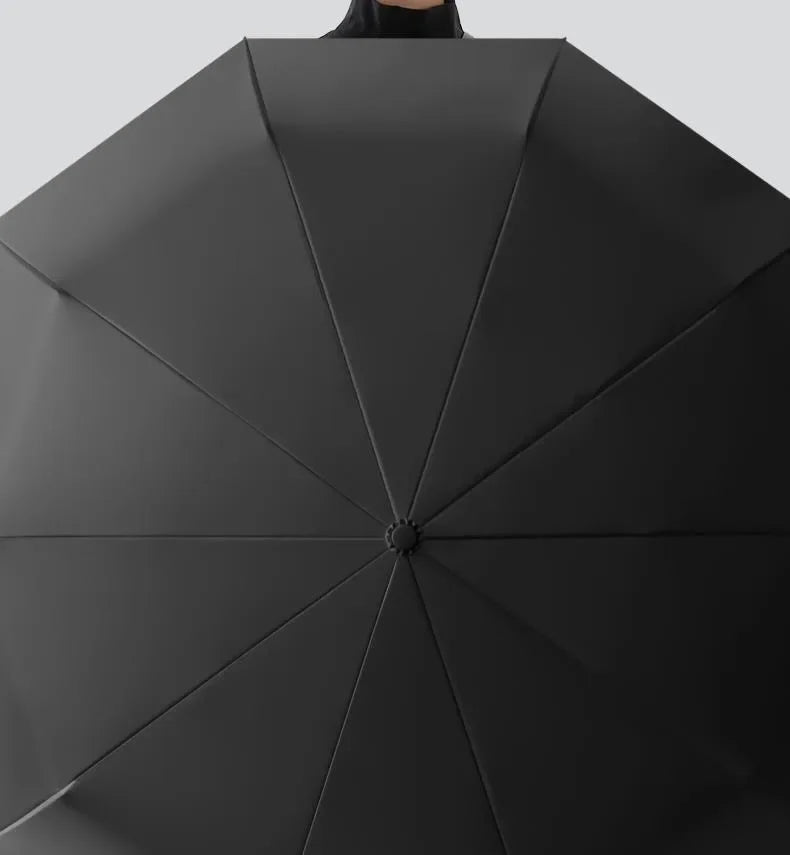 Automatic Umbrella for Men Women Fully Automatic Folding Large Rib Strong Sunshade Double Umbrella with Ring Buckle Design