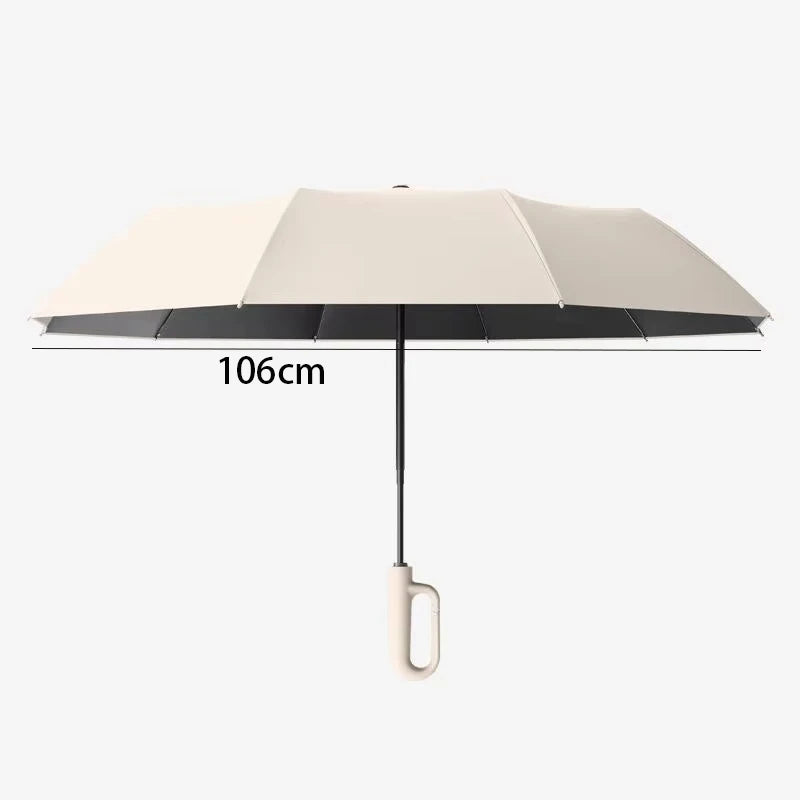 20 Bones Windproof Strong 106CM Reinforced Automatic Folding Umbrella for Men, Large Buckle Handle Wind and Water Resistant