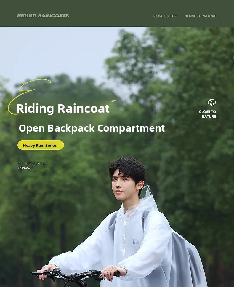 Youthful Bicycle Raincoat for School Riding Mountain Bike Road Outdoor Cycling ex High School Students Special Use