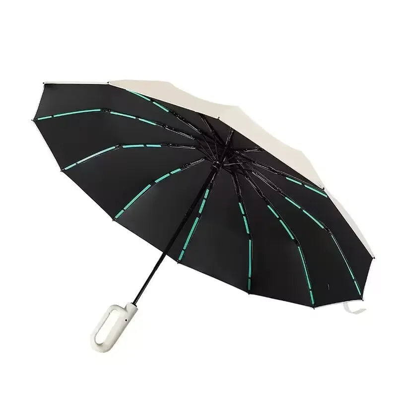 20 Bones 105cm Reinforce Ring Clasp Fully Automatic Umbrella for Men and Women Folding Windproof Strong Waterproof Sunscreen