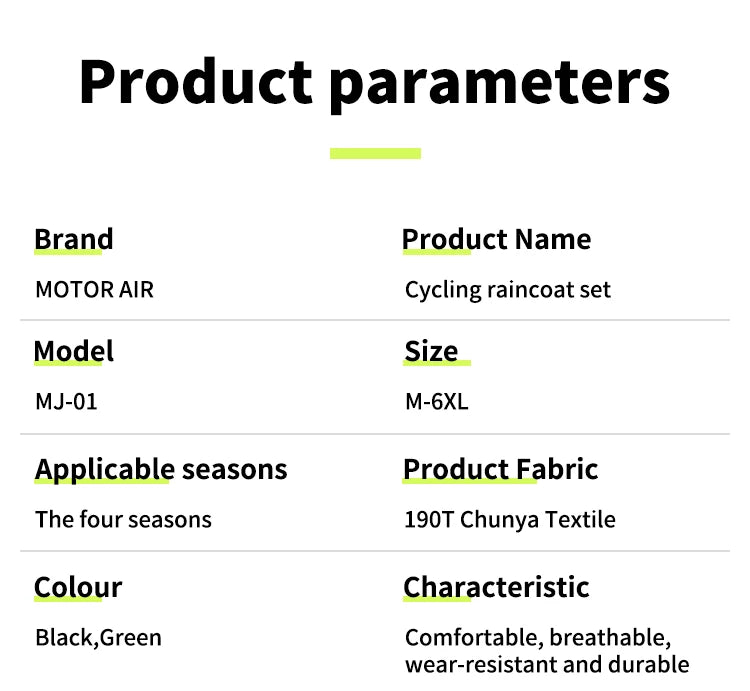 2025 New Upgrade Version Riding Clothes Rainy Suit Black Motorcycle Rider Raincoat Split Type 2pcs/Set Breathable Deep Rainproof