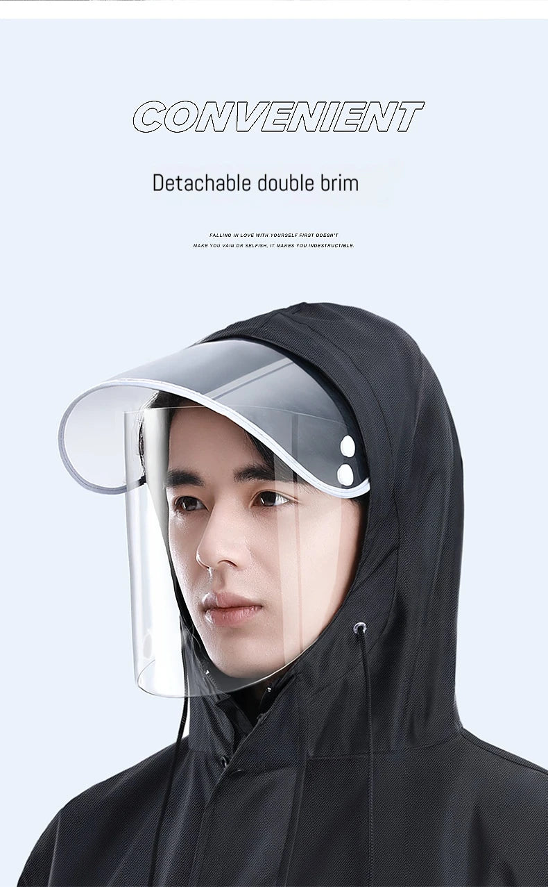 Long raincoat full body rainstorm proof outdoor men's single woman adult raincoat electric motorcycle poncho