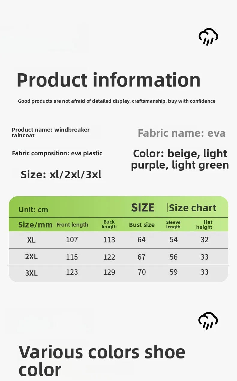 Fashionable Raincoat Long Full Body Rainstorm Proof Female AdultOuter Wear Waist Retractable One-man Electric Car Poncho Outdoor