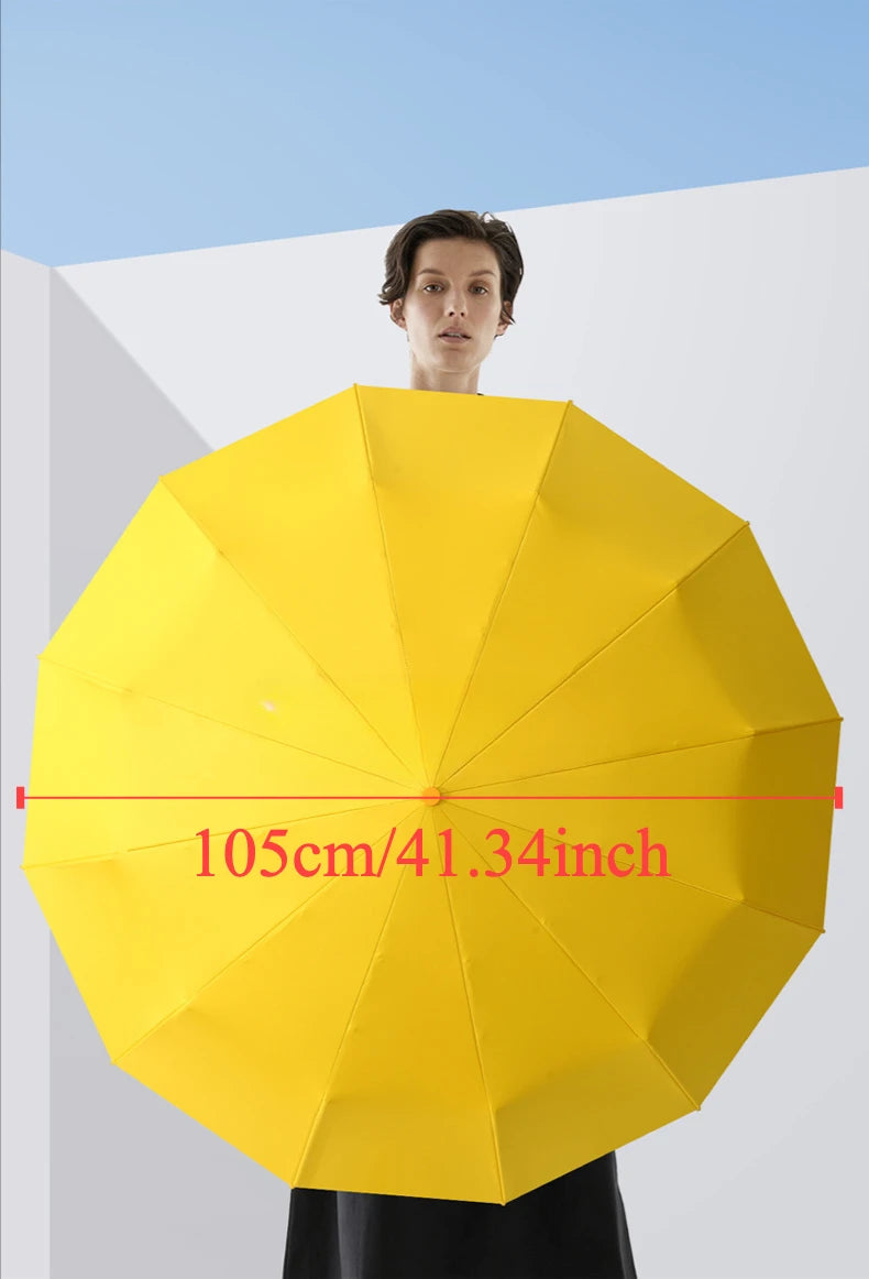 Super Strong Windproof Automatic Umbrella for Men and Women, 72 Bone, Large Rainproof, Sun UV Protection, Folding Rain Umbrellas