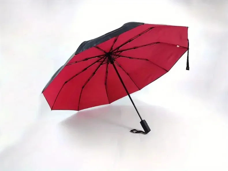 Automatic 10 Bones Sunny Umbrella, Windproof Sunny And Rainy Business Men And Women Folding Umbrella