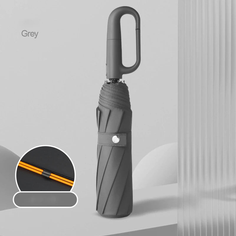 Ring Buckle Design 20 Rib Fully Automatic Umbrella for Men Folding Extra Large Strong Strong Women's Sunshade Double Umbrella