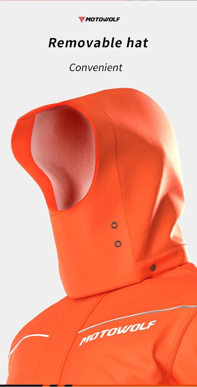 Motorcycle Rainsuit Waterproof Split Raincoat Suit Cycling Motorbike Jacket and Pants Lightweight Foldable Windproof Reflective