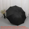 Large size super large umbrella for men and women, three-person double-use umbrella for sun and rain, strengthening, student fol
