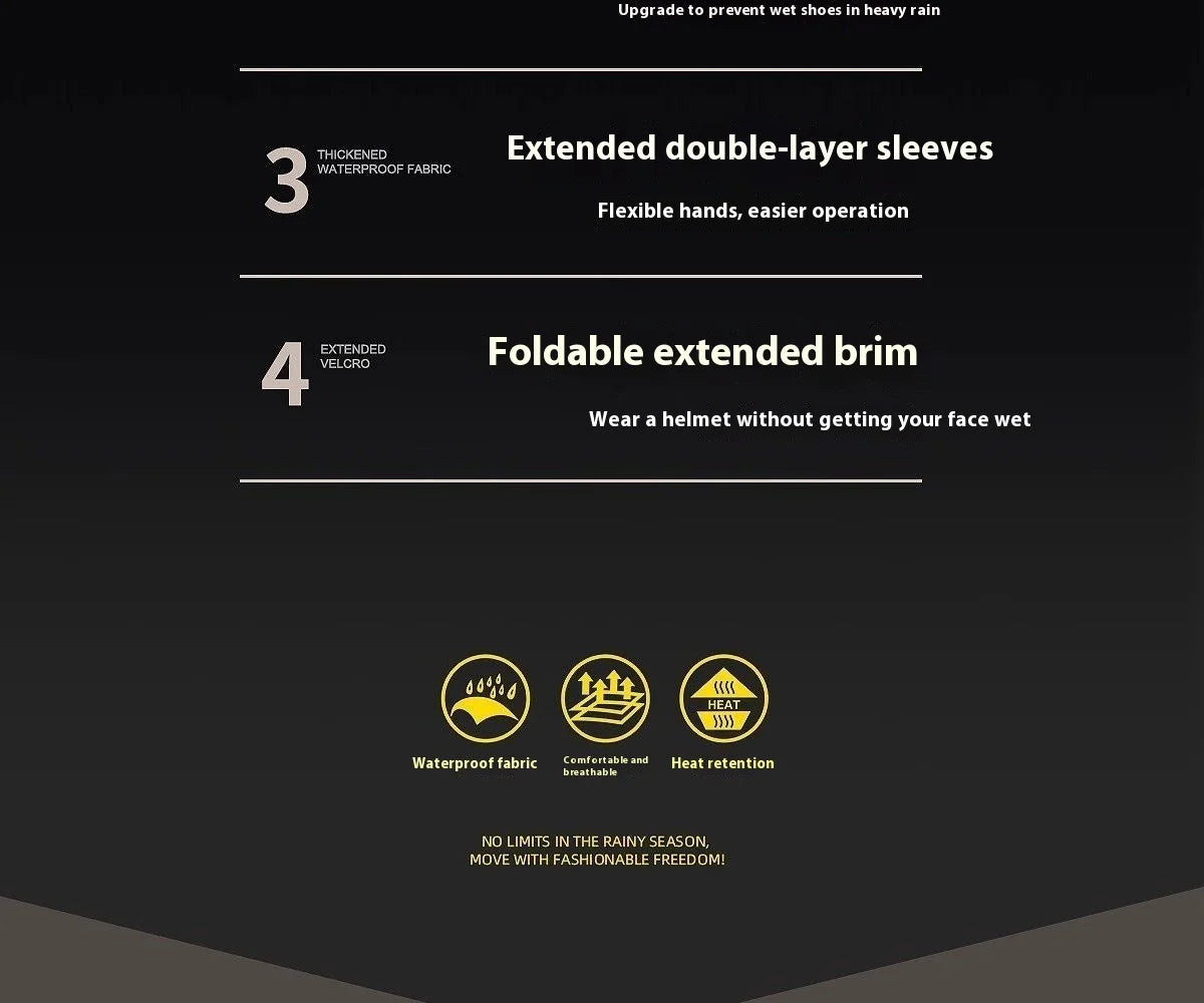 NPY New Thickened Adult Motorcycle Raincoat Electric Car Rain Coat For Men Women Durable Waterproof Riding Gear Special Raincoat