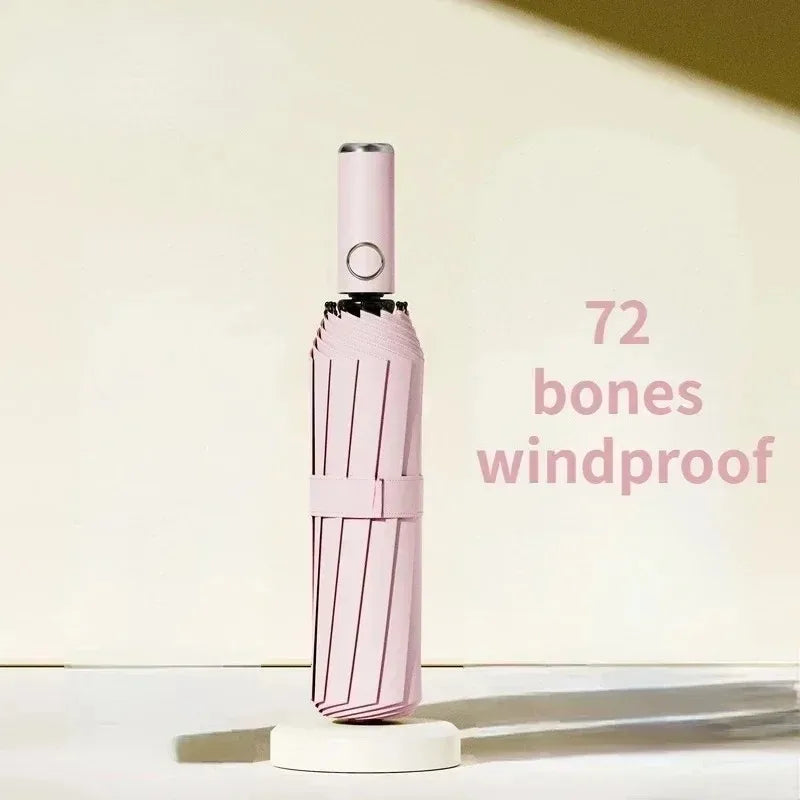 72 Bone Super Strong Windproof Automatic Folding Men Umbrella  Reinforced Large Rainproof Sun Protection Umbrellas Women
