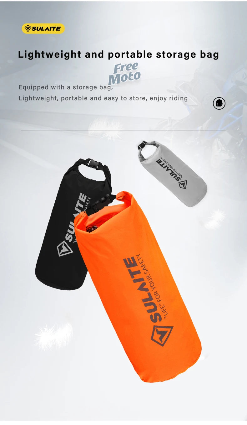 SULAITE Motorcycle Raincoat Suits Men Waterproof Rain Gear Rain Jacket Reflective Work Rain Coats Lightweight Hiking Rainsuit