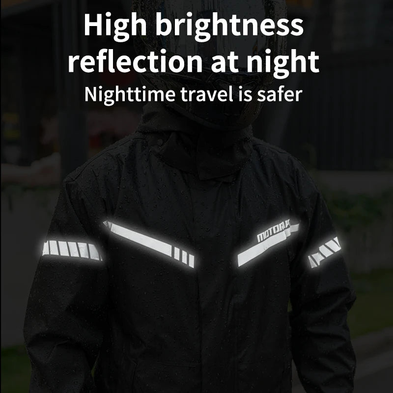 Motor Air Waterproof Motorcycle Rider Set Green Raincoat Rainpants Split Type 2pcs/Suit Men Women Riding Gears Rainproof Clothes