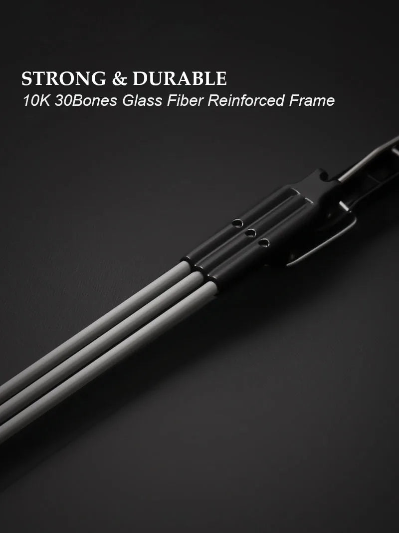 Large Windproof Umbrella with Curved Umrbella Wooden Handle 10K 30Bones Business Automaitc Folding Umbrella for Men Women Travel